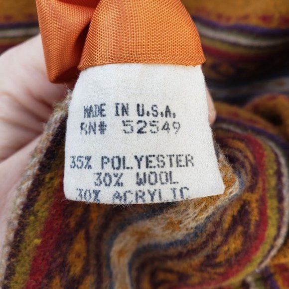 Vintage 70s Aztec Southwestern Print Long Blazer - Picture 7 of 8